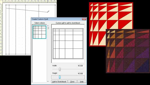 create quilt from block
