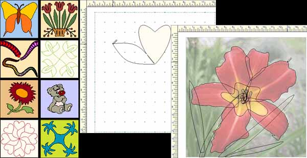 draw pieced blocks