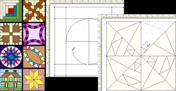draw pieced blocks